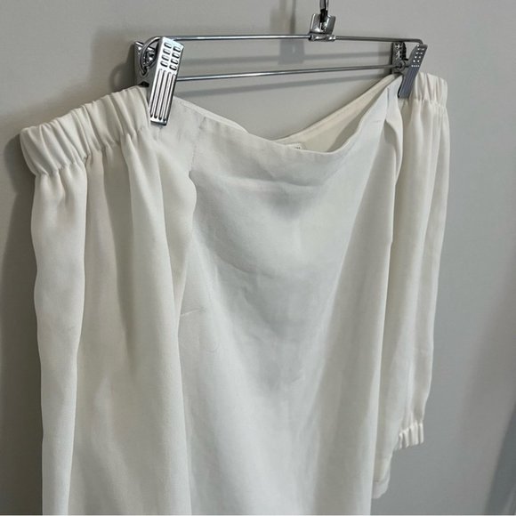 Aritzia Babaton Rodrigo Blouse Off Shoulder White Blouse - Picture 9 of 15